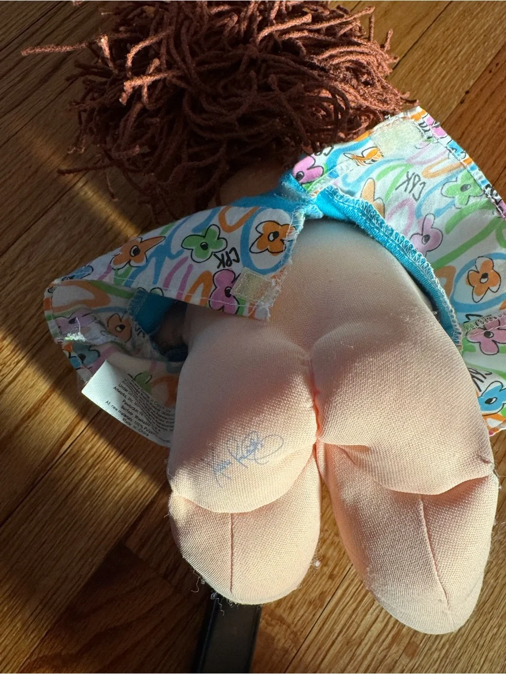 Cabbage Patch Kids Turquoise Plush Baby Doll with Floral Outfit